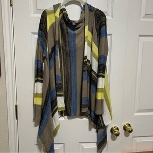 Live and Let Live Multi-Colored Hooded Cardigan